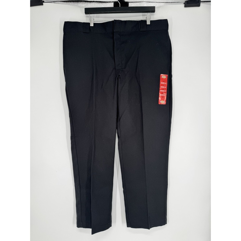 Dickies 874 Flex Work Pants Mens 42x30 Black Original Fit Straight Leg Chino